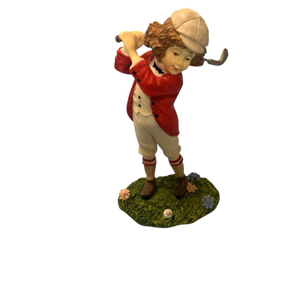 Maud Humphrey Bogart Tee‎ Time Golf 915386 Figurine, 1992 Hamilton